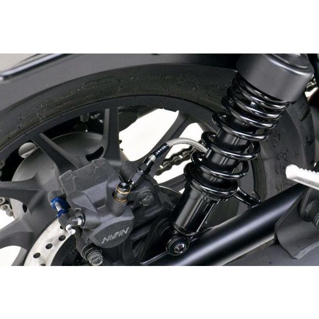 SWAGE-LINE スウェッジライン プロ リア ブレーキホースキット フィッティングカラー：ステンレス / ホースカラー：ブラック Rebel250 HONDA ホンダ ブレーキ_1
