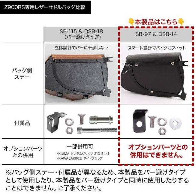 DEGNER デグナー Z900RS専用 シンセティックレザーサドルバッグ Z900RS