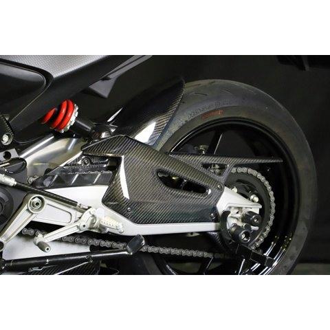 A-TECH エーテック チェーンガード 素材：FRP白(FW) / クリアー塗装：あり RS660 APRILIA アプリリア フレームの画像
