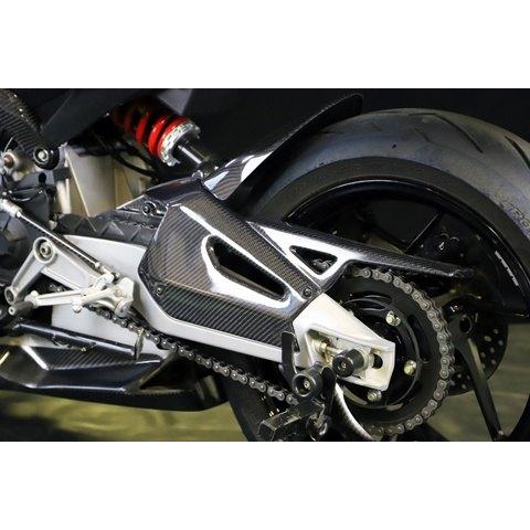 A-TECH エーテック チェーンガード 素材：FRP黒(FB) / クリアー塗装：あり RS660 APRILIA アプリリア フレームの画像