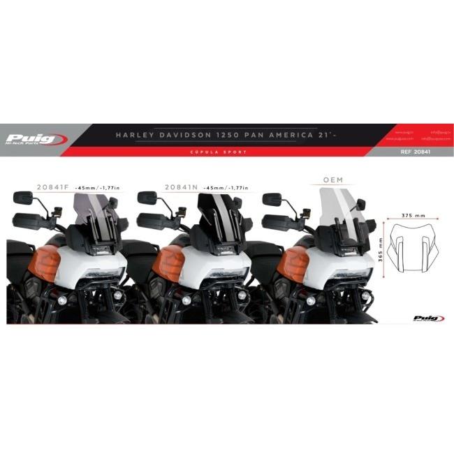Puig プーチ スポーツスクリーン(Sport Screen) カラー：ダークスモーク PAN AMERICA RA1250 SPECIAL RA1250S HARLEY-DAVIDSON ハーレーダビッドソン 外装 | Puig | 03