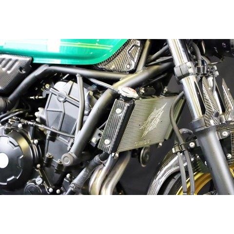 A-TECH エーテック ラジエターカバー 素材：FRP黒(FB) / タイプ：左側 クリアー塗装：あり Z650RS KAWASAKI カワサキ ラジエーター 冷却関連 エンジンの画像