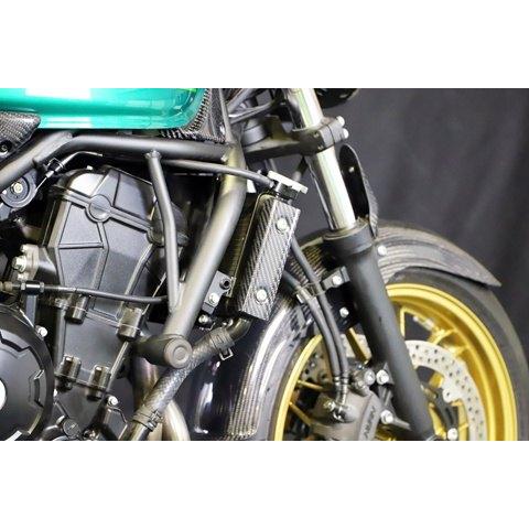 A-TECH エーテック ラジエターカバー 素材：FRP黒(FB) / タイプ：右側 クリアー塗装：あり Z650RS KAWASAKI カワサキ ラジエーター 冷却関連 エンジンの画像