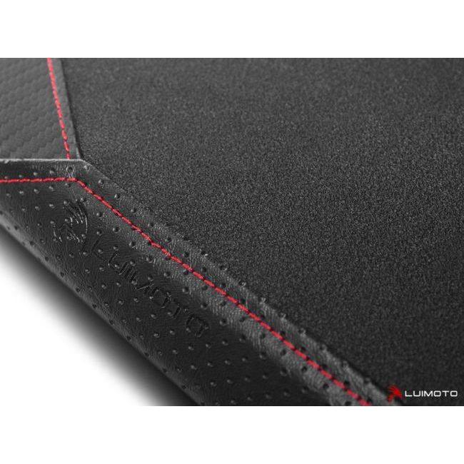 LUIMOTO ルイモト リアシートカバー Cafe Grezzo カラー：スエード／TEC-GRIP／CF ブラック／PERFORATED ブラック／レッド ステッチ MONSTER937 MONSTER950の画像