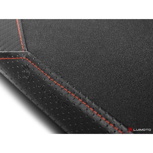 LUIMOTO ルイモト リアシートカバー Cafe Grezzo カラー：スエード／TEC-GRIP／CF ブラック／PERFORATED ブラック／FIRE レッド ステッチ DUCATI ドゥカティの画像