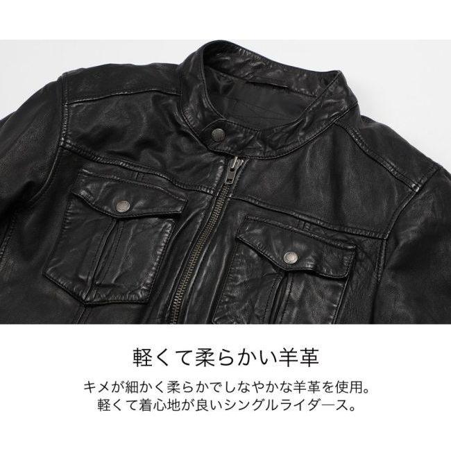 デグナー　シングルライダースジャケット 黒　サイズM DEGNER（デグナー） レザージャケット／Leather Jacket サイズ：M