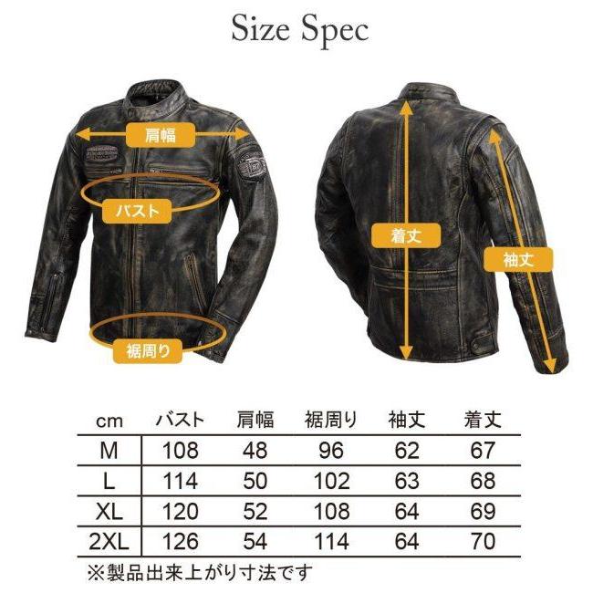 THE DECIDER 黒 レザージャケットLサイズ・DEGNER・新品、未使用 DEGNER（デグナー） レザージャケット／Leather Jacket サイズ：L