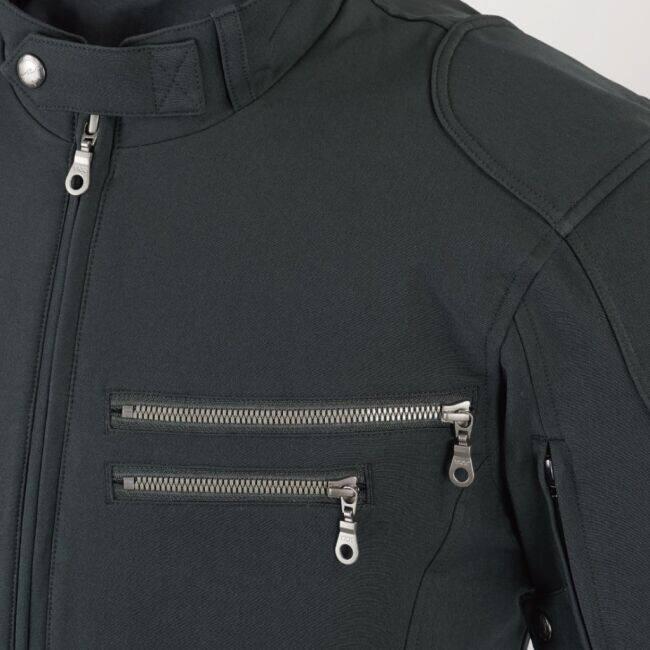 ROUGH&ROAD ブラックバイクジャケット Lサイズ ラフ＆ロード ROUGH＆ROAD エアスルーソフトシェルストレッチ