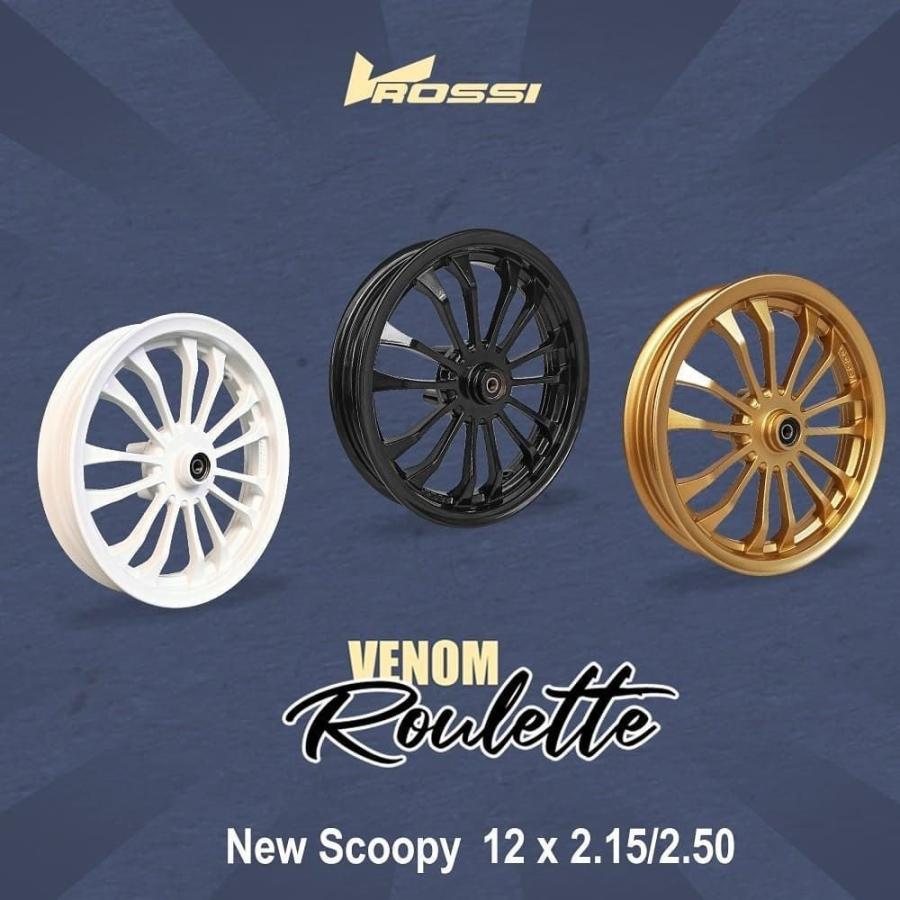 Velg Rossi ブイロッシ Cast Wheels Roulette 前後セット ホイール カラー：Black Scoopy Beat ...