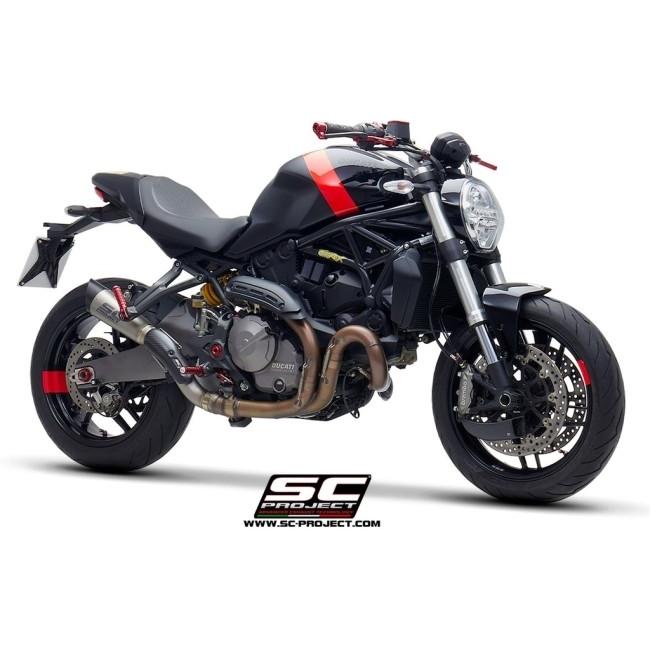 SC-PROJECT SCプロジェクト S1 スリップオンサイレンサー＆フルチタンリンクパイプ MONSTER 821 1200 S R DUCATI ドゥカティ スリップオンマフラー マフラーの画像