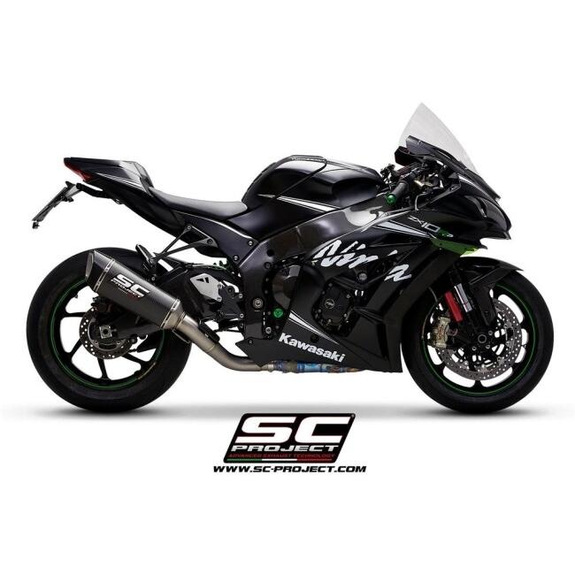 SC-PROJECT SCプロジェクト SC1-R スリップオンサイレンサー＆フルチタン キャタライザーキャンセルパイプ 本体材質：カーボン NINJA ZX-10R ZX-10RR マフラー | SCーPROJECT | 01