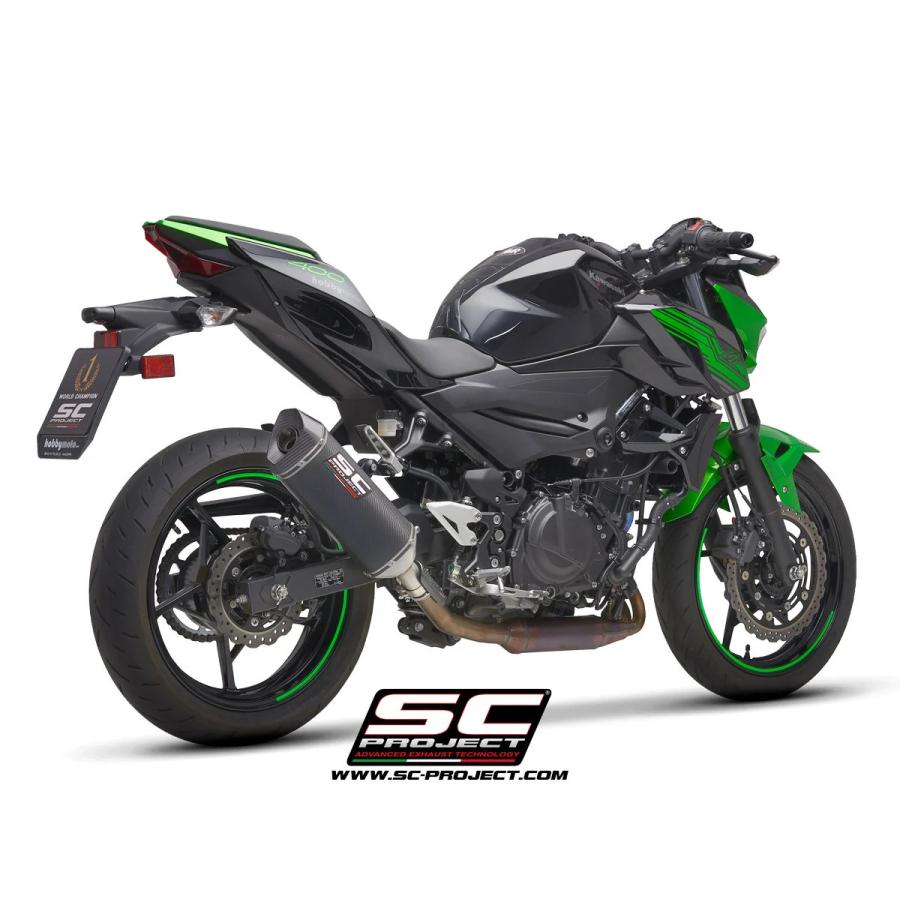 SC-PROJECT SCプロジェクト SC1-M スリップオンサイレンサー【公道走行可】 本体材質：カーボン NINJA 400 Z400 KAWASAKI カワサキ スリップオンマフラー | SCーPROJECT