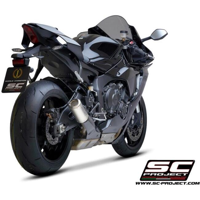 SC-PROJECT SCプロジェクト CR-T スリップオンサイレンサー【公道走行可】 本体材質：カーボン YZF-R1 YZF-R1M YAMAHA ヤマハ スリップオンマフラー マフラー | SCーPROJECT | 01