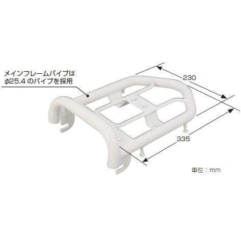 KITACO キタコ ファッションリヤキャリアー カラー：ブラック HONDA ホンダ リアキャリア 外装