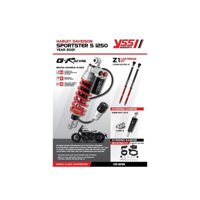 YSS ワイエスエス ステアリングダンパー EGI88 Sporster S 1250 HARLEY-DAVIDSON ハーレーダビッドソン ハンドル周辺パーツ ハンドルの画像