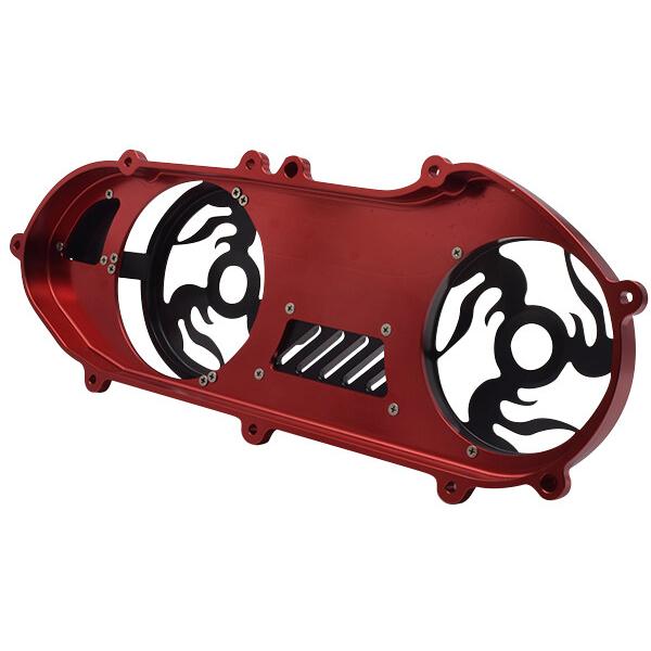 ATop エートップ オープンプライマリー クランクケース カラー：ブラック／レッド シグナスX125 BW’S125 YAMAHA ヤマハ クランクケースカバー エンジンパーツ | ATop | 01