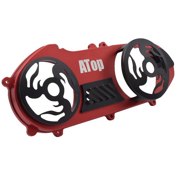 ATop エートップ オープンプライマリー クランクケース カラー：ブラック／レッド シグナスX125 BW’S125 YAMAHA ヤマハ クランクケースカバー エンジンパーツ | ATop | 03