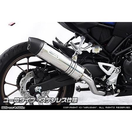 WirusWin ウイルズウィン スリップオンマフラー サイレンサー出口：ユーロタイプ / サイレンサー仕様：ステンレス CB250R HONDA ホンダ マフラーの画像