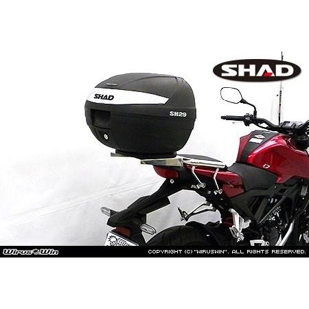 WirusWin ウイルズウィン SHAD製リアボックス付きタンデムバー CB125R HONDA ホンダ グラブバー・タンデムバー・シーシーバー 外装の画像