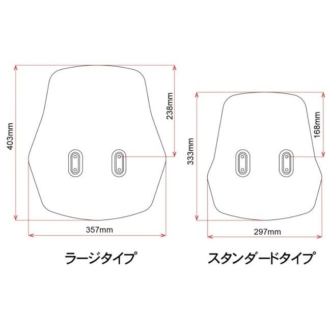 ZETA ジータ アドベンチャー ウインドシールド ラージスクリーン CT125