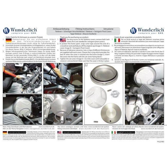 Wunderlich ワンダーリッヒ スイングアームピボットカバー「Classic」 R1200GS R1200GS Adventure R1200R R1200S R1200ST