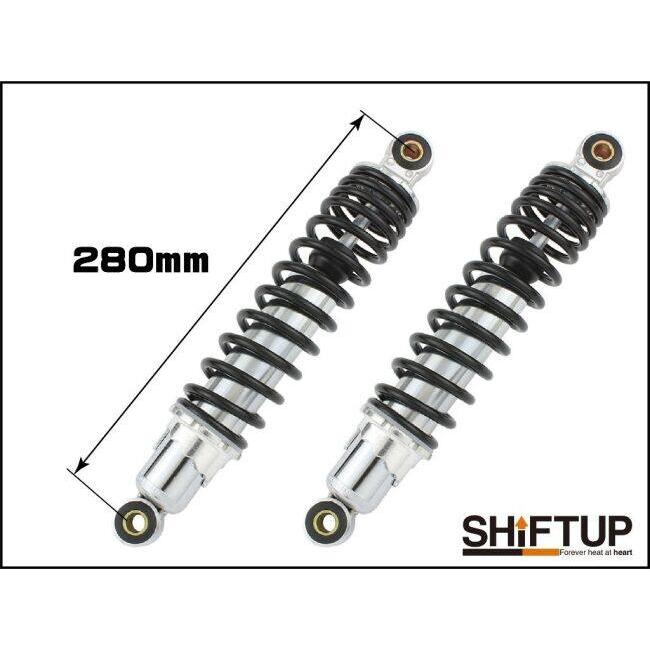 SHIFT UP シフトアップ リアショック Type-1 [280mm] カラー：メッキボディ／ブラックスプリング MONKEY GORILLA HONDA ホンダ リアサスペンション 足回り