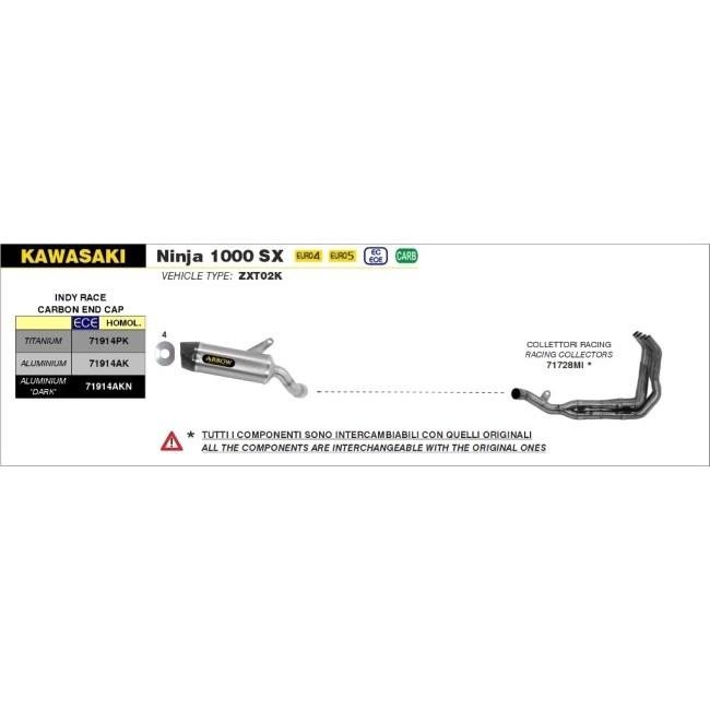 ARROW アロー INDY-RACE サイレンサー サイレンサー材質：ダーク