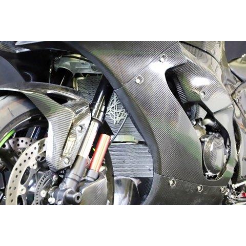 A-TECH エーテック ラジエターコアガードセット タイプ：STD形状 Ninja ZX-10R KAWASAKI カワサキ ラジエーターコアガード・オイルクーラーコアガード 冷却関連 | A-TECH | 02