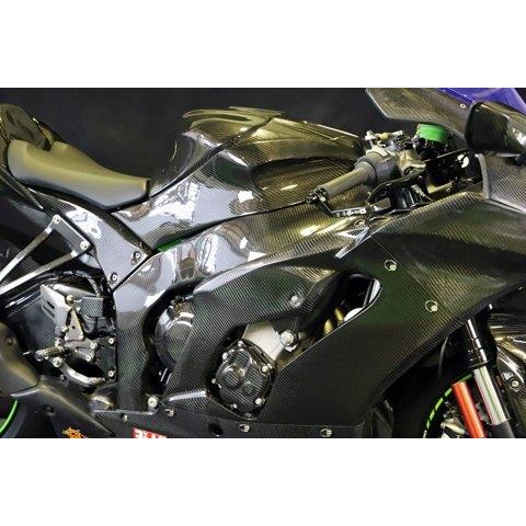 A-TECH エーテック フレームヒートガード 素材：KDC 開繊ドライカーボン / タイプ：右側 Ninja ZX-10R KAWASAKI カワサキ マフラーガード・ヒートガード | A-TECH | 01