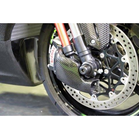 A-TECH エーテック フロントブレーキ冷却ダクト 素材：CDC 平織ドライカーボン / タイプ：左右セット Ninja ZX-10R KAWASAKI カワサキ サスペンション 足回り | A-TECH | 01