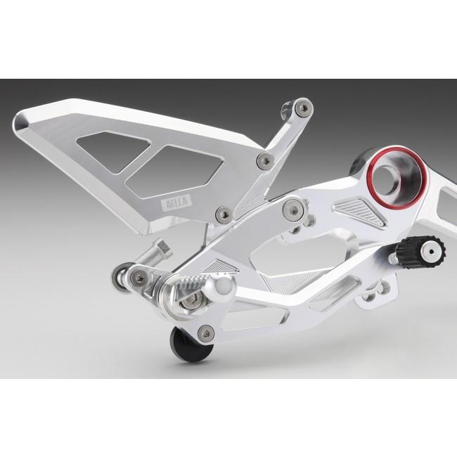 AELLA アエラ ライディングステップキット カラー：ホワイト(無着色アルマイト) RS660 APRILIA アプリリア バックステップ ステップ 足回り_6