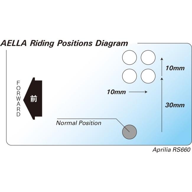 AELLA アエラ ライディングステップキット カラー：ホワイト(無着色アルマイト) RS660 APRILIA アプリリア バックステップ ステップ 足回り_8