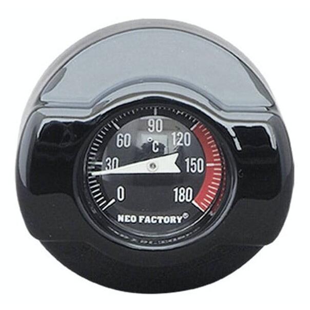 Neofactory ネオファクトリー 油温計付オイルタンクキャップ 文字盤：黒 XLスポーツスター HARLEY-DAVIDSON ハーレーダビッドソン 油温計 冷却関連 エンジン | NEO FACTORY | 01