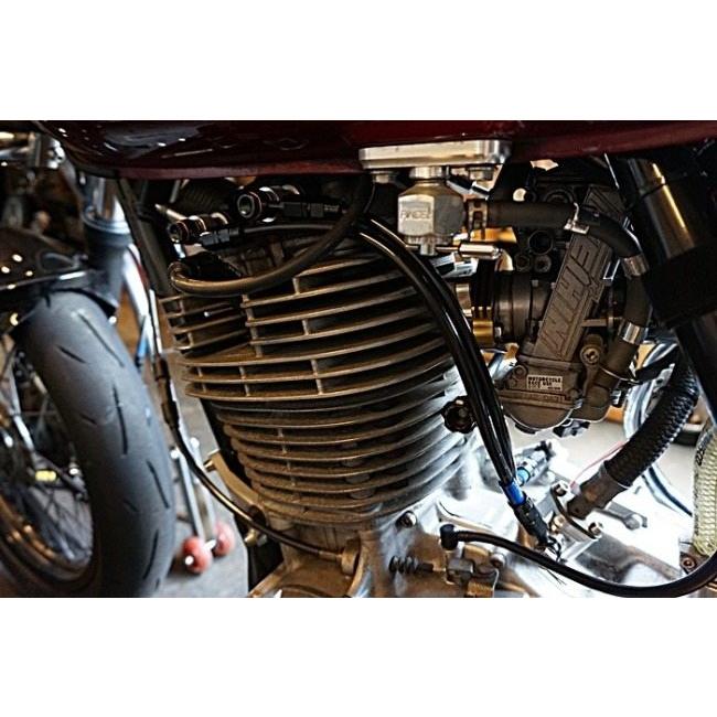 BORE ACE ボアエース ツインオイルライン カラー：オールブラック仕様 SR400 SR500 YAMAHA ヤマハ オイルクーラー 冷却関連 エンジン | BOREーACE | 03