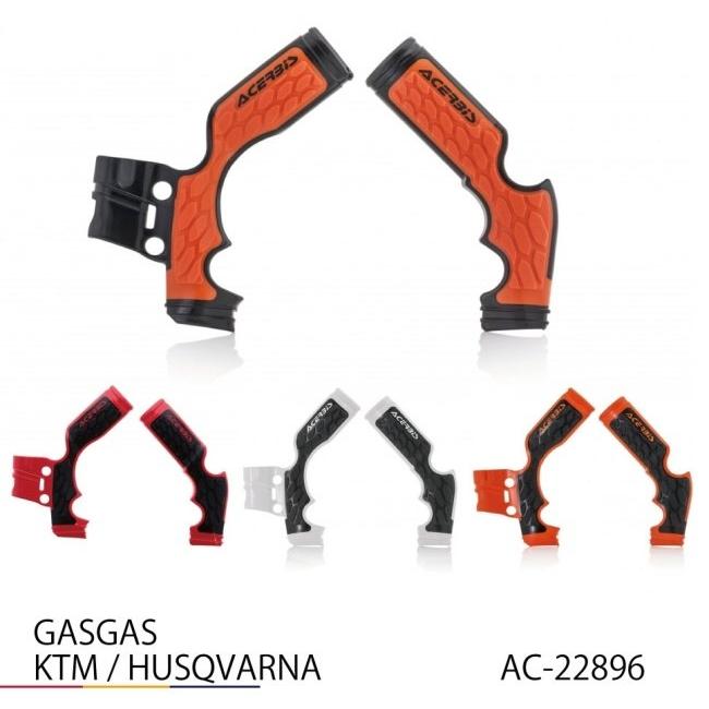ACERBIS アチェルビス X-GRIPフレームプロテクター カラー：オレンジ／ブラック SX65 TC65 MC65 KTM HUSQVARNA ハスクバーナ GASGAS ガスガス フレームカバー | ACERBIS | 01