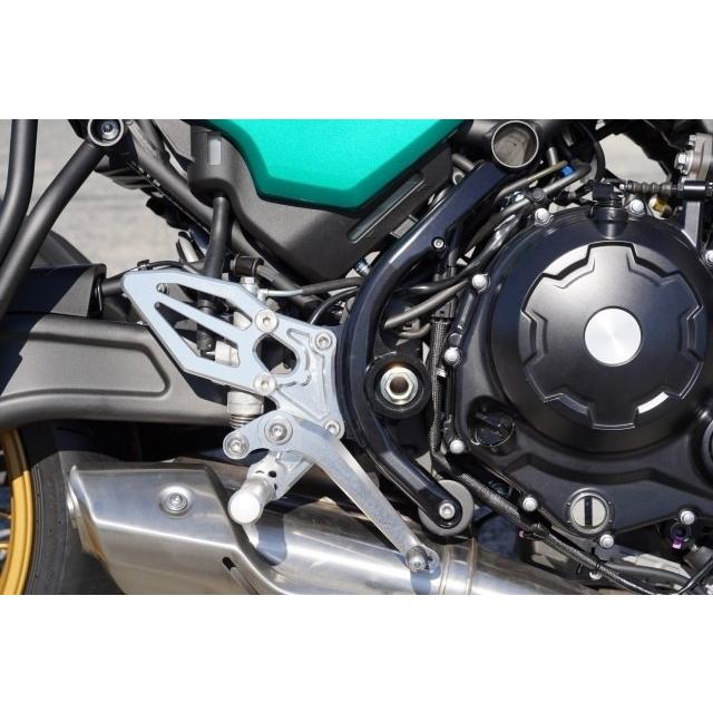 WOODSTOCK ウッドストック バックステップキット カラー：ツートン（ベースプレートブラック、他シルバー） Z650RS KAWASAKI カワサキ バックステップ ステップ