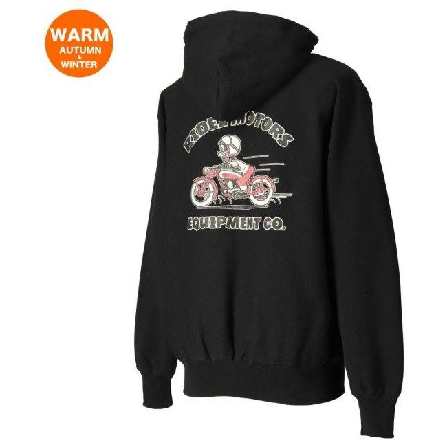RIDEZ ライズ MOTORSCAT ZIP PARKA 12oz キャット ジップパーカー サイズ：M カジュアルパーカー・フーディー・スウェット アパレルの画像