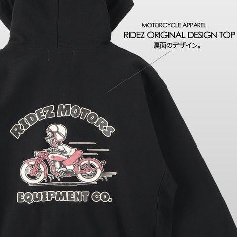 RIDEZ ライズ MOTORSCAT ZIP PARKA 12oz キャット ジップパーカー サイズ：M カジュアルパーカー・フーディー・スウェット アパレルの画像