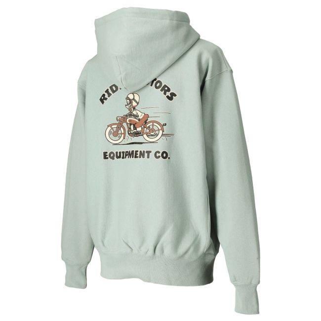 RIDEZ ライズ MOTORSCAT ZIP PARKA 12oz キャット ジップパーカー サイズ：L カジュアルパーカー・フーディー・スウェット アパレルの画像