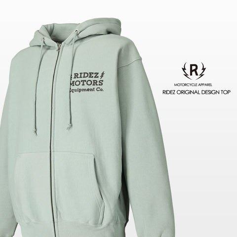 RIDEZ ライズ MOTORSCAT ZIP PARKA 12oz キャット ジップパーカー サイズ：L カジュアルパーカー・フーディー・スウェット アパレルの画像