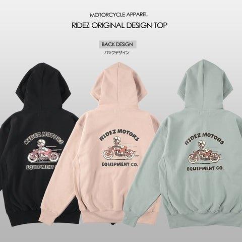 RIDEZ ライズ MOTORSCAT ZIP PARKA 12oz キャット ジップパーカー サイズ：L カジュアルパーカー・フーディー・スウェット アパレルの画像