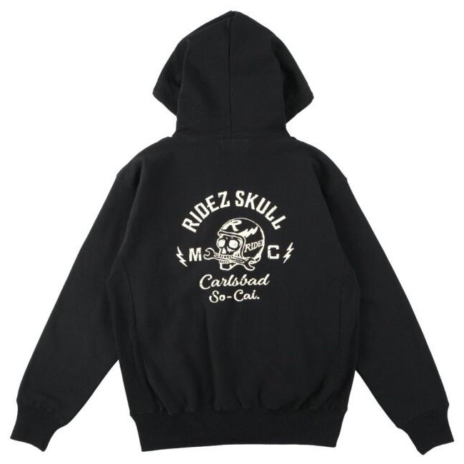 RIDEZ ライズ SKULL MC ZIP PARKA 12oz スカル ジップパーカー サイズ：L カジュアルパーカー・フーディー・スウェット アパレルの画像