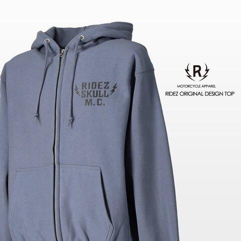 RIDEZ ライズ SKULL MC ZIP PARKA 12oz スカル ジップパーカー サイズ：L カジュアルパーカー・フーディー・スウェット アパレルの画像