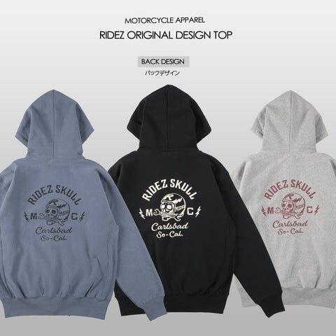 RIDEZ ライズ SKULL MC ZIP PARKA 12oz スカル ジップパーカー サイズ：L カジュアルパーカー・フーディー・スウェット アパレルの画像