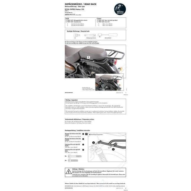 HEPCO＆BECKER ヘプコ＆ベッカー リアキャリア Meteor 350 ROYAL ENFIELD ロイヤルエンフィールド 外装の画像