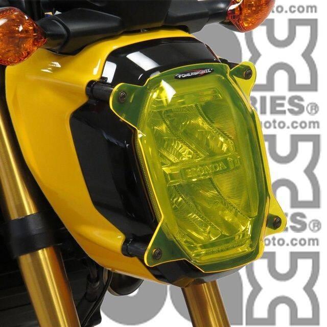 POWERBRONZE ヘッドライトレンズシールド カラー：イエロー GROM HONDA