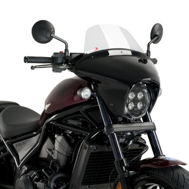 Puig プーチ ウインドシールド バットウイング SML(TOURING) カラー：マッドブラック／クリア レブル1100 HONDA ホンダ ビキニカウル カウル関連 外装_5