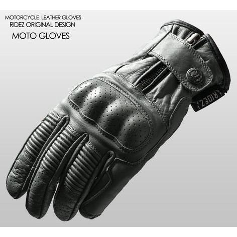 RIDEZ ライズ MOTO GLOVES DEFOE バイク用 レザーグローブ サイズ：M グローブ アパレルの画像