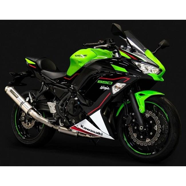 TRICKSTAR トリックスター 政府認証フルエキゾーストマフラー サイレンサー材質：ステンレス Ninja650 Z650 KAWASAKI カワサキ フルエキゾーストマフラーの画像