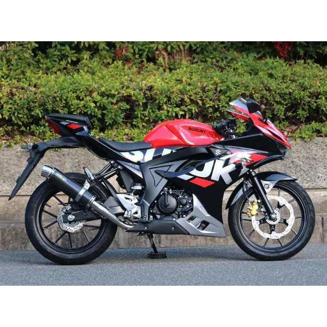 WR’S ダブルアールズ ラウンドタイプ フルエキゾーストマフラー タイプ：カーボンサイレンサー GSX-R125 GSX-S125 SUZUKI スズキ マフラー | WR'S | 01